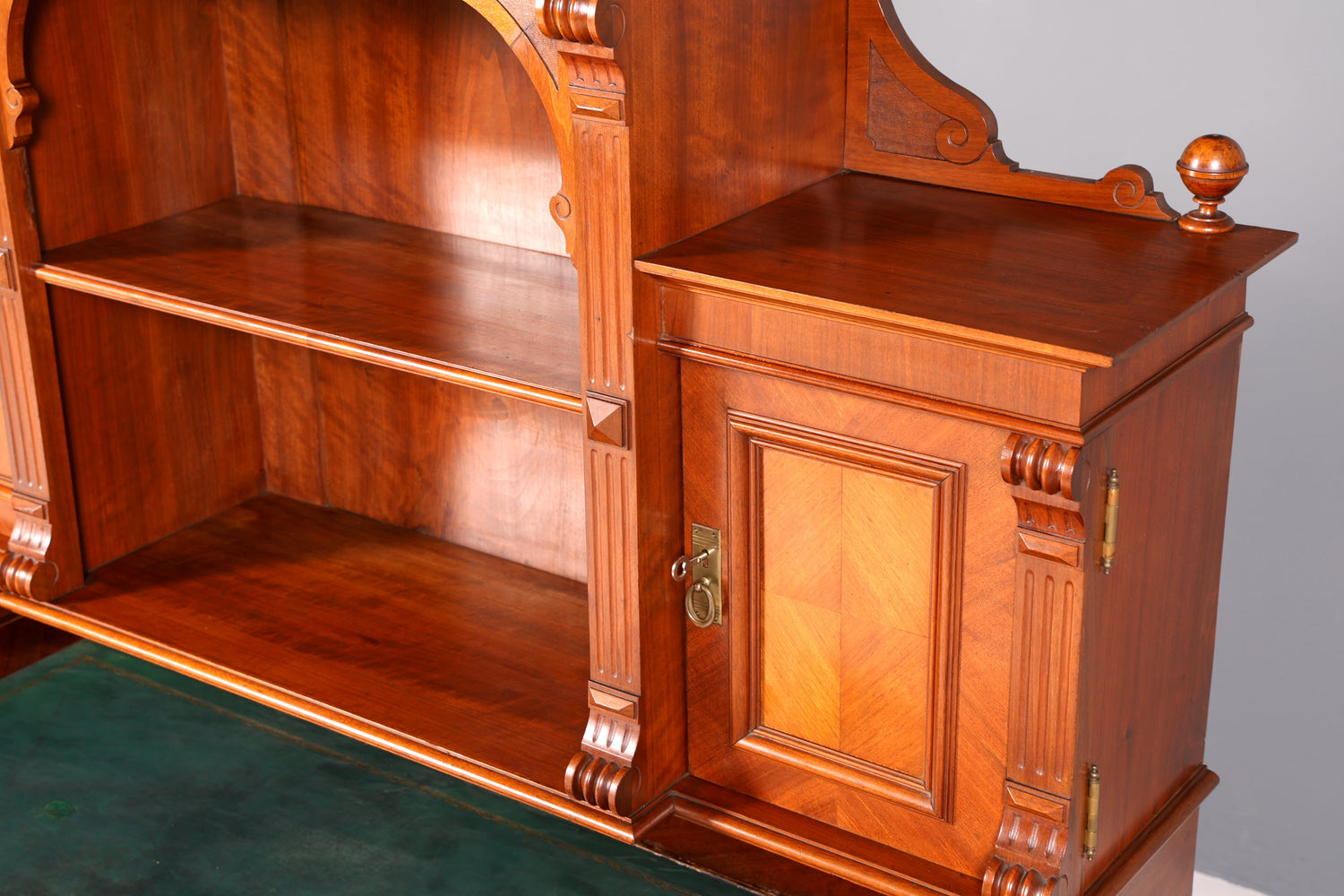 Traumhafter Gründerzeit Schreibtisch mit Aufsatz Jugendstil Bürotisch Massivholz um 1900