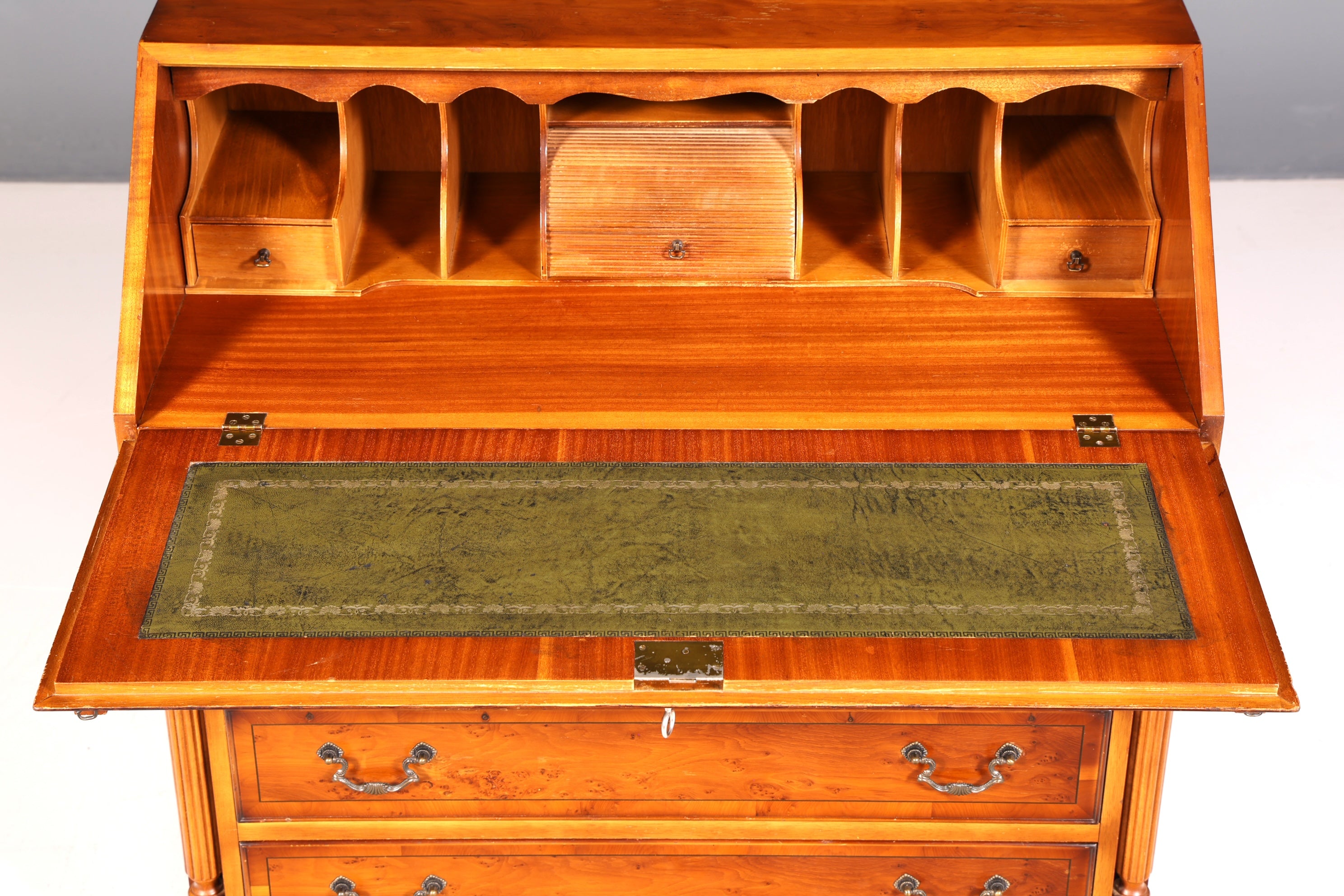 Wunderschöner Englischer Sekretär Schreibkommode Echt Holz Biedermeier Stil Schreibtisch Kommode