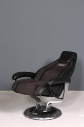 Edler Designer Sessel mit Hocker "Recaro" echt Leder Relax Armlehnsessel Fussablage