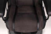 Edler Designer Sessel mit Hocker "Recaro" echt Leder Relax Armlehnsessel Fussablage