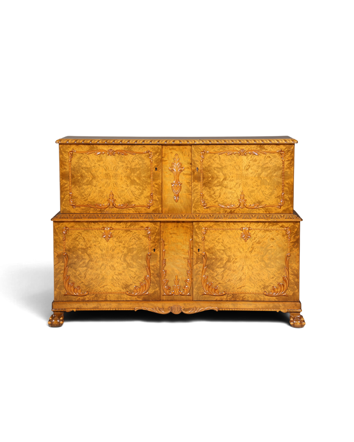 Traumhafter Chippendale Schrank Barock Stil Vertiko Highboard Englisch Antik 50s 60s Kommode