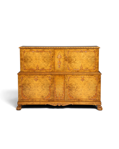 Traumhafter Chippendale Schrank Barock Stil Vertiko Highboard Englisch Antik 50s 60s Kommode