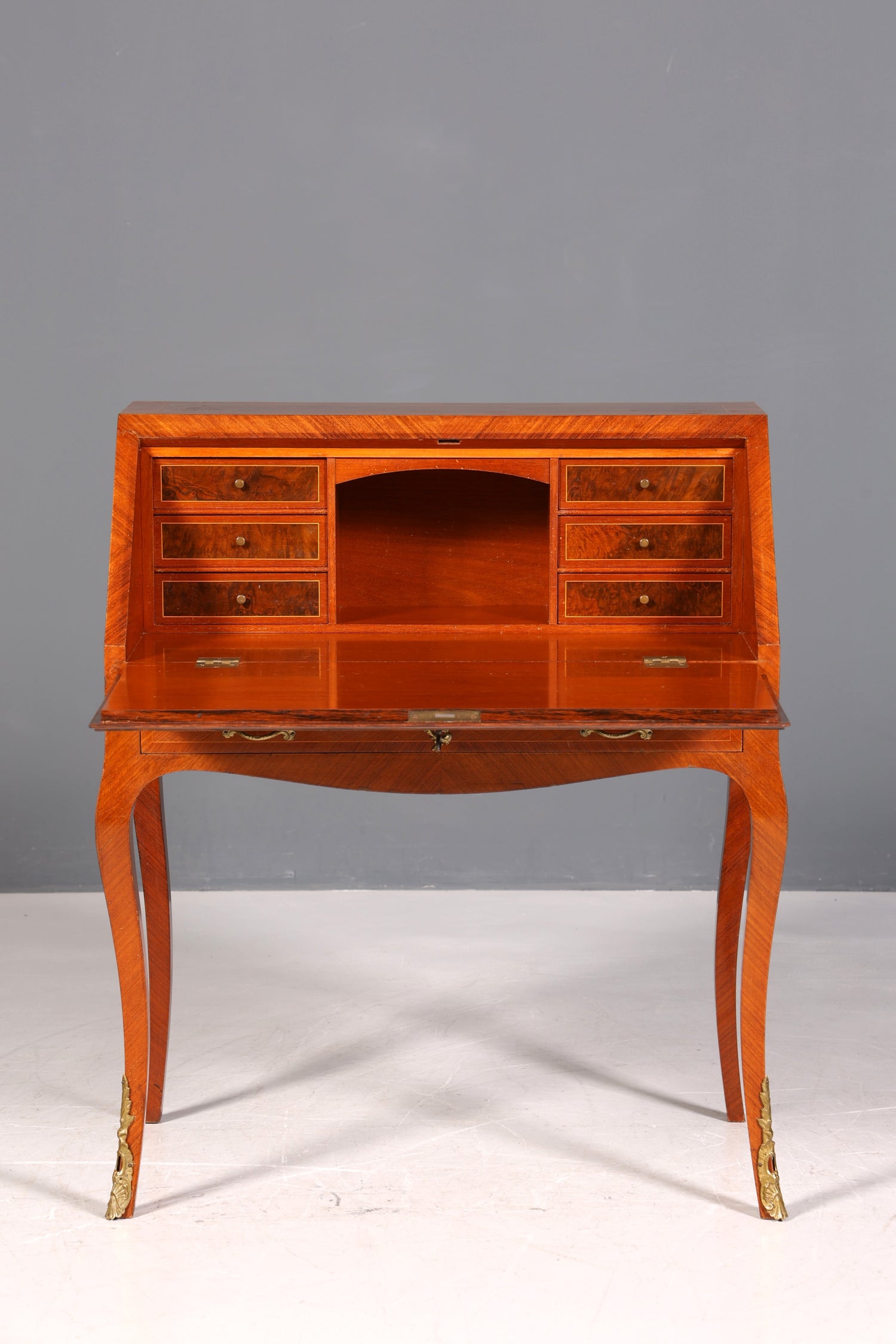 Beautiful Secretary in Baroque Style Office Chest of Drawers Writing Desk