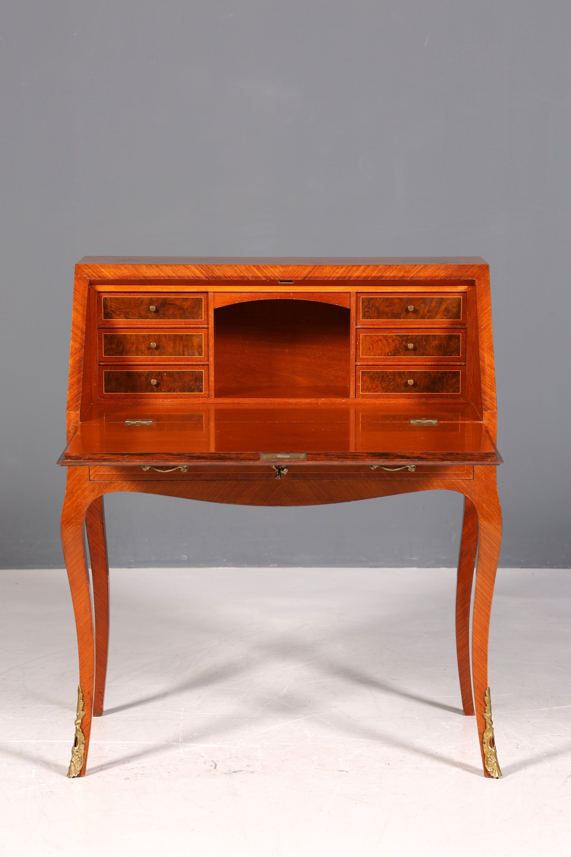 Beautiful Secretary in Baroque Style Office Chest of Drawers Writing Desk