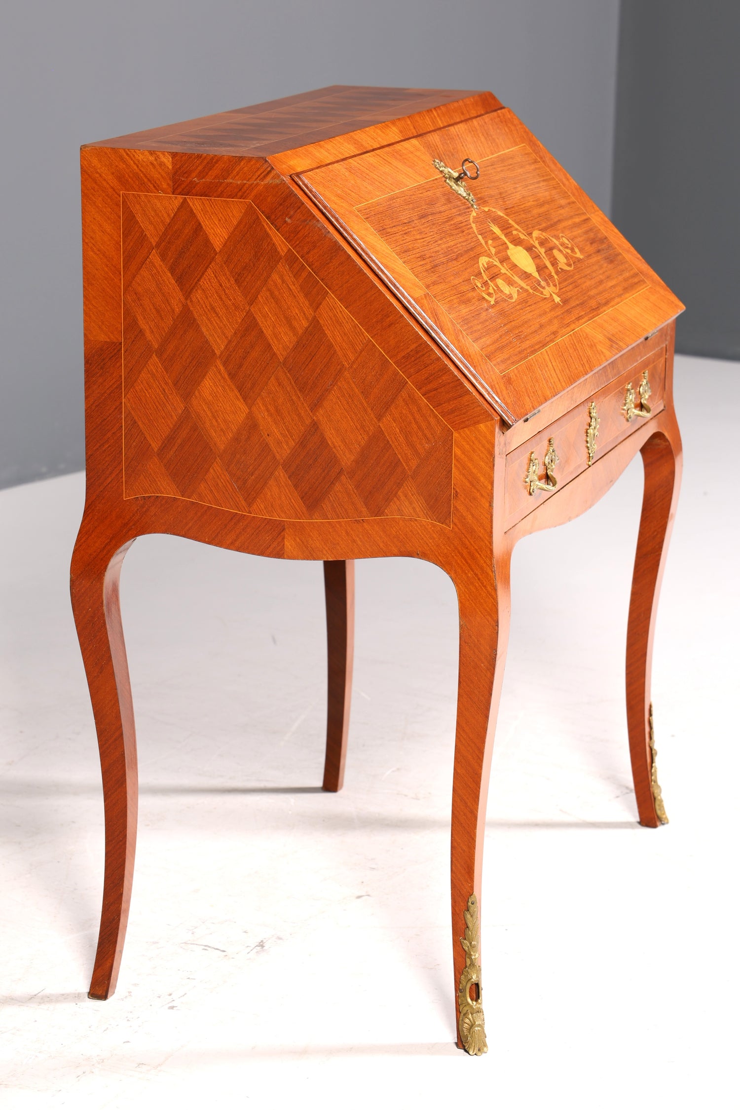 Beautiful Secretary in Baroque Style Office Chest of Drawers Writing Desk