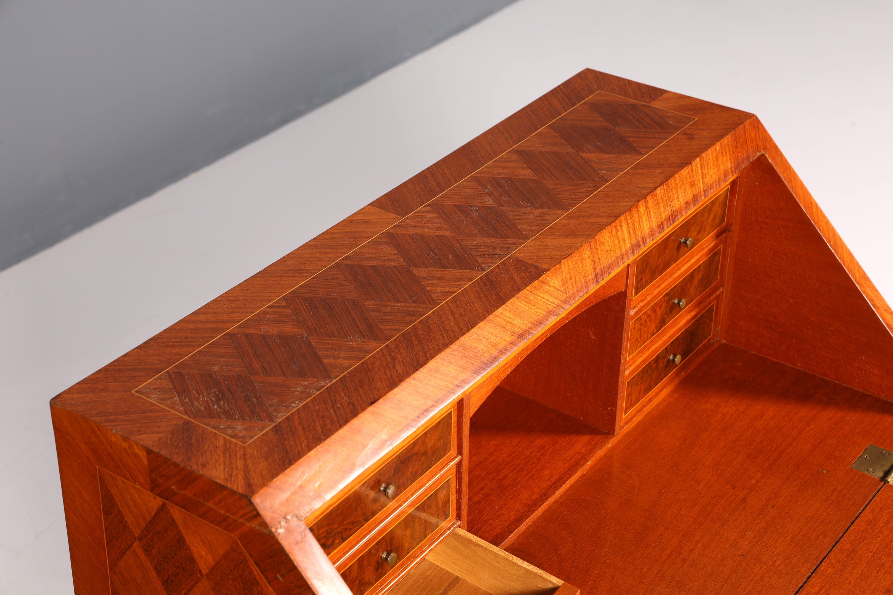 Beautiful Secretary in Baroque Style Office Chest of Drawers Writing Desk