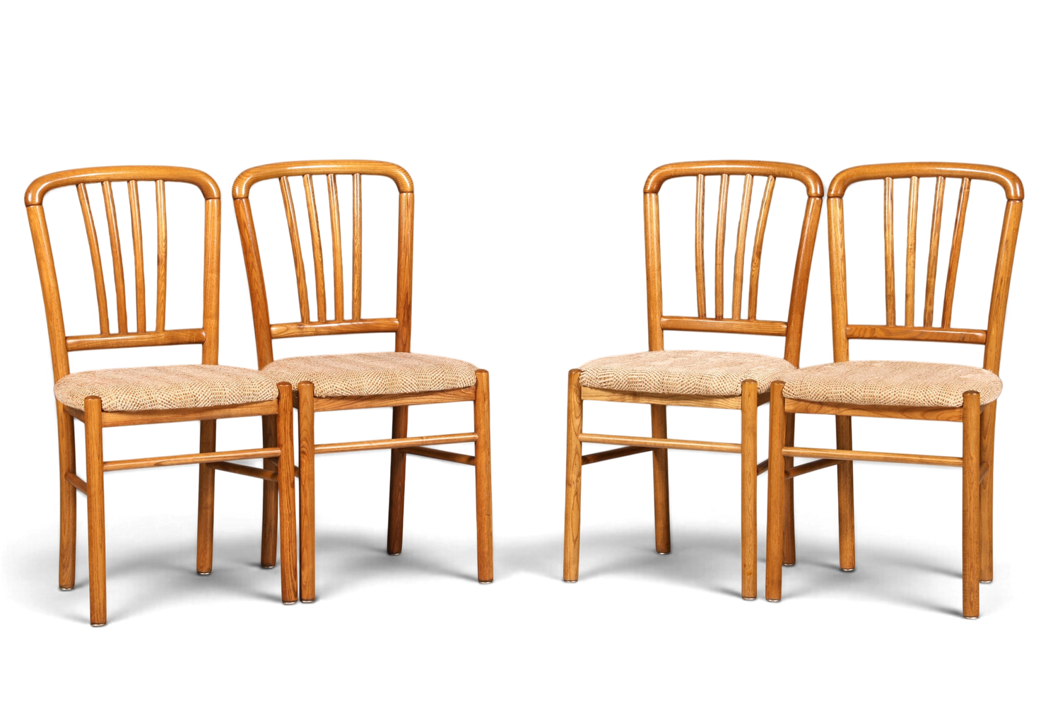 4x Schlichte Mid Century Stühle Retro Stuhlset Danish Design Küchenstühle Esszimmer Stühle