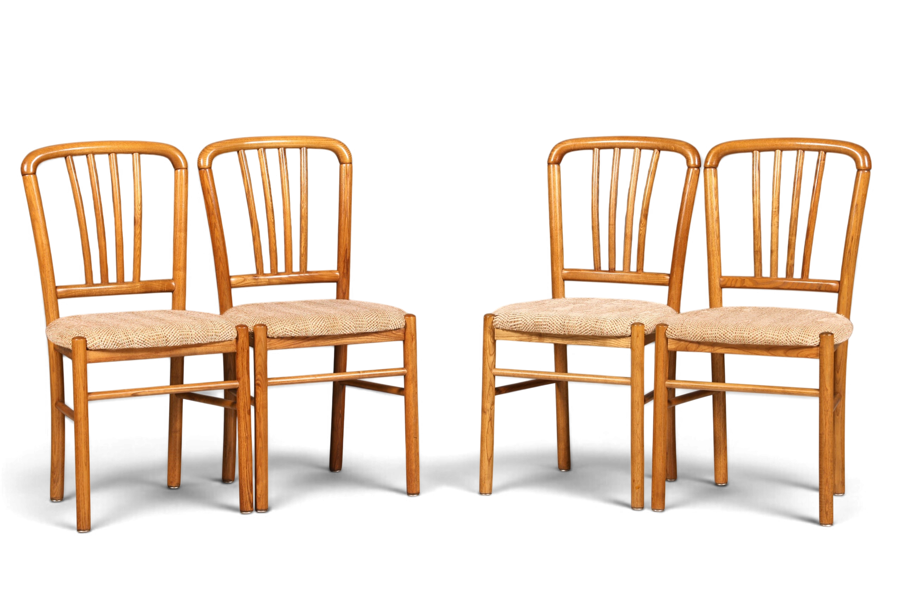 4x Schlichte Mid Century Stühle Retro Stuhlset Danish Design Küchenstühle Esszimmer Stühle