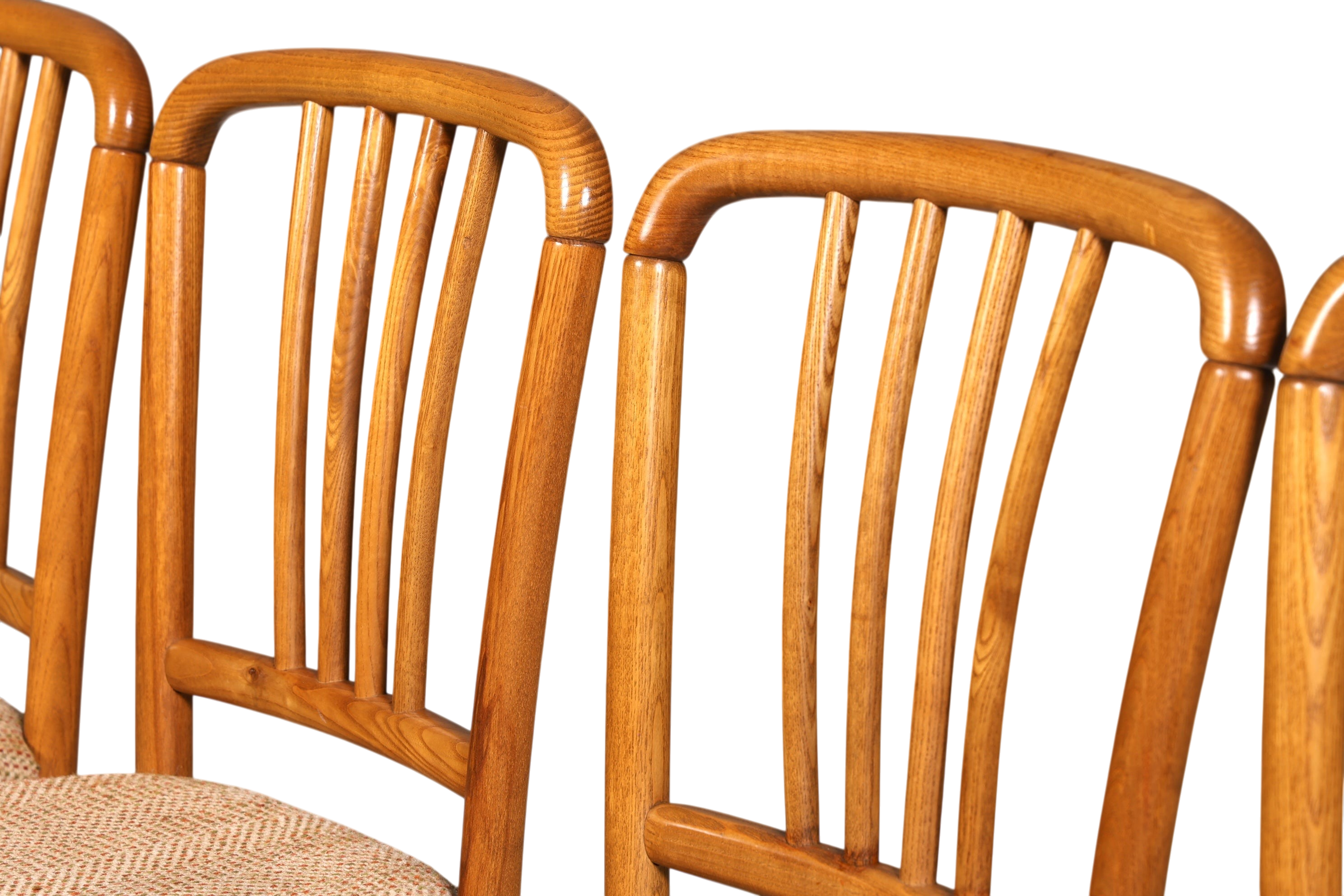 4x Schlichte Mid Century Stühle Retro Stuhlset Danish Design Küchenstühle Esszimmer Stühle