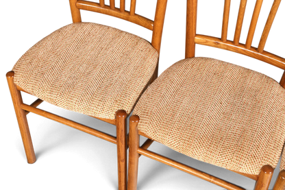 4x Schlichte Mid Century Stühle Retro Stuhlset Danish Design Küchenstühle Esszimmer Stühle