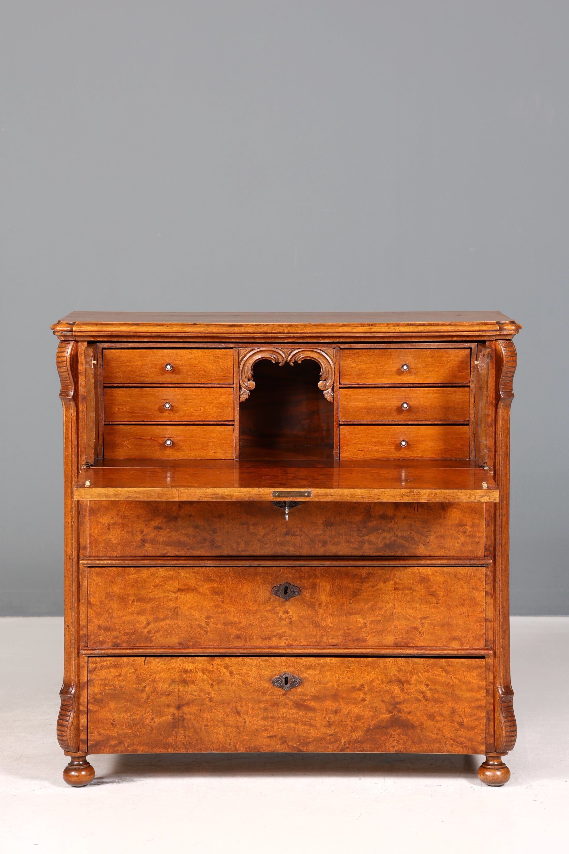 Wunderschöner Louis Philippe Sekretär um 1880 Gründerzeit Antik Schrank Schreibtisch