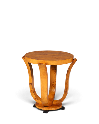 Traumhafter Art Deco Design Beistelltisch Antik Stil Tisch Luxus Couchtisch Birke Ablagetisch