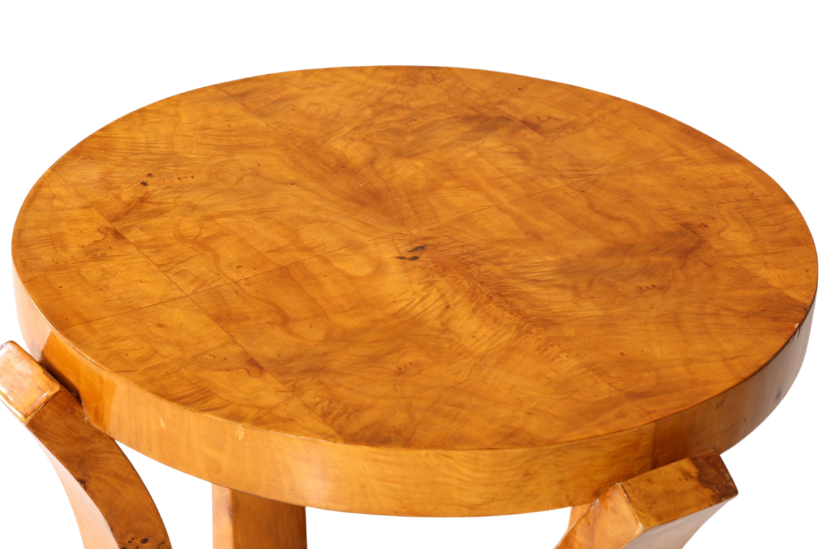 Traumhafter Art Deco Design Beistelltisch Antik Stil Tisch Luxus Couchtisch Birke Ablagetisch