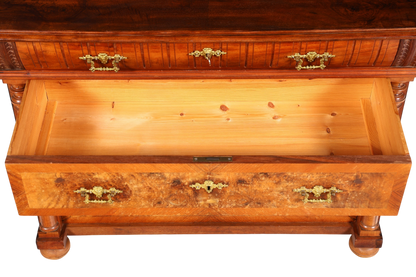 Wunderschöne Gründerzeit Kommode Louis Philippe Nussbaum Schubladen Kommode Sideboard um 1880