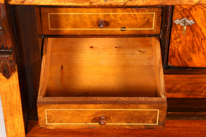 Prachtige secretaire uit de Gründerzeit, ladekast, art-nouveau, ladekast, antiek, Vertiko, vintage