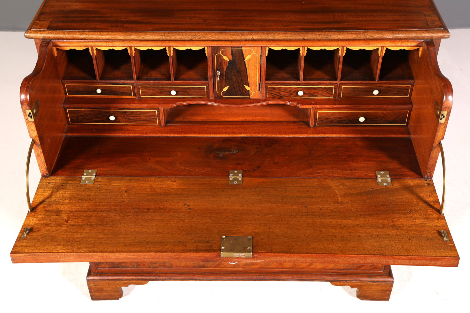 G224 Finish Wunderschöner Englischer Sekretär Büro Aufsatzsekretär Antik 60S Vitrinen Schrank UK (Kopie)