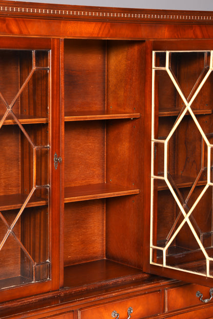 Wunderschöne Englische Vitrine Bibliothek Bücherschrank Buffet Schrank Antik 60s UK