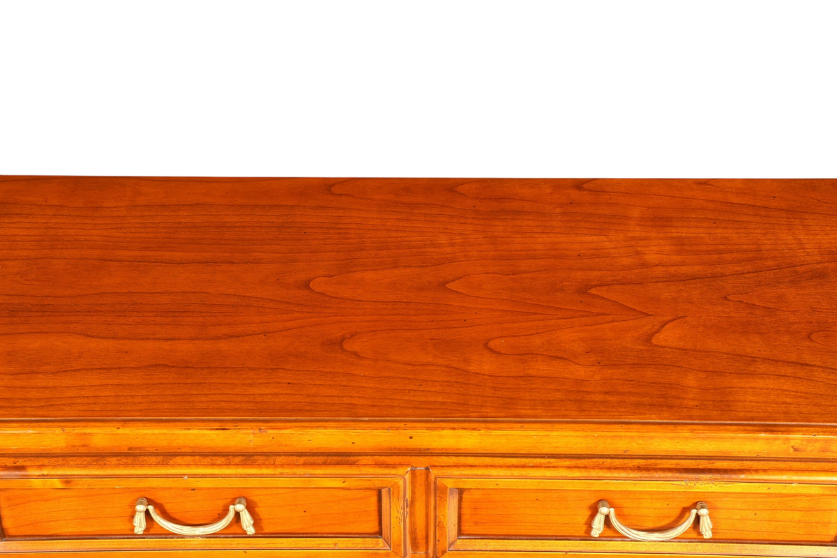 Hauptstadt Möblerei Selva Villa Borghese Sideboard aus massivem Holz mit glänzender Oberfläche und Messinggriffen