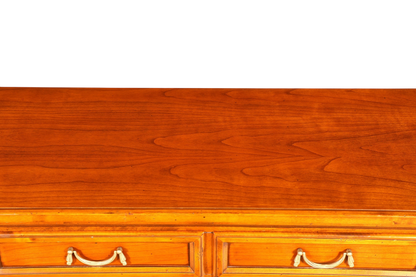 Hauptstadt Möblerei Selva Villa Borghese Sideboard aus massivem Holz mit glänzender Oberfläche und Messinggriffen