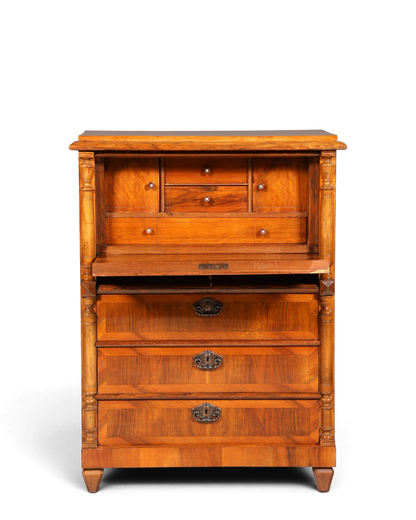 Stilvoller Gründerzeit Sekretär Vertiko Highboard Louis Philippe Kommode Sekretär Schrank um 1880