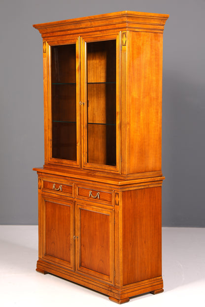 Edle Original Selva Vitrine Villa Borghese Antik Stil Massivholz Buffet Schrank Bibliothek