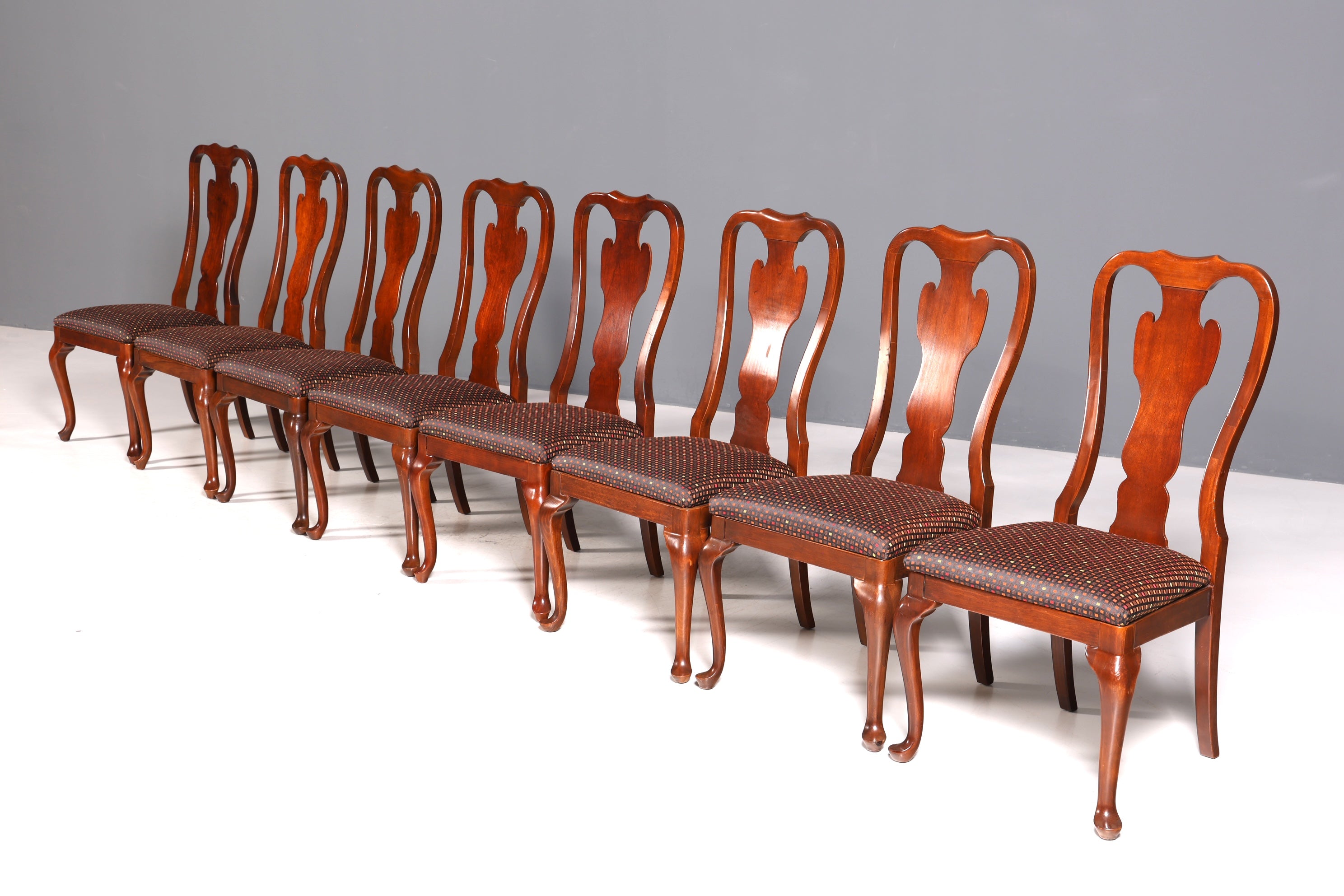 8x Edle Drexel Heritage Stühle Amerikanisch USA Chippendale Stil Stuhlset Küchenstuhl Set Esszimmer Stühle