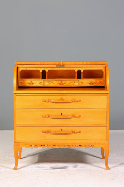 Stilvoller Rollladensekretär um 1930 Büro Kommode Kirschholz Sekretär Schreibtisch Kommode