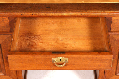 Droomachtig Jugendstil-eiken bureau Gründerzeit-kantoortafel massief houten bureau kantoor tafel antiek vintage