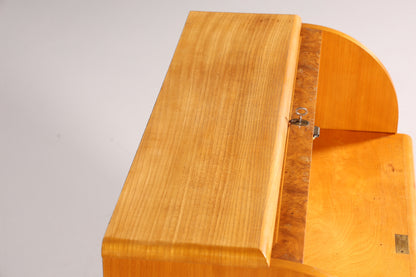 Traumhafter Mid Century Rollladen Sekretär echt Holz Büro Schrank Vintage Schreibkommode