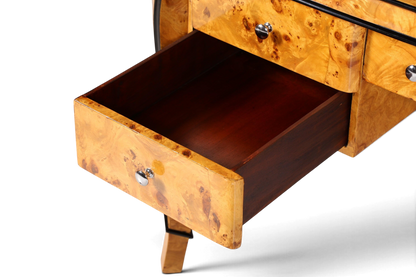 Wunderschöner Art Deco Stil Schreibtisch Bürotisch Antik Stil Birke Office Desk