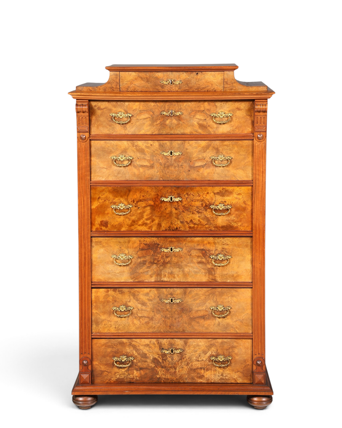 Stilvoller Gründerzeit Sekretär Vertiko Highboard Louis Philippe Chiffoniere Kommode um 1880