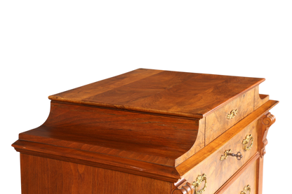 Stilvoller Gründerzeit Sekretär Vertiko Highboard Louis Philippe Chiffoniere Kommode um 1880