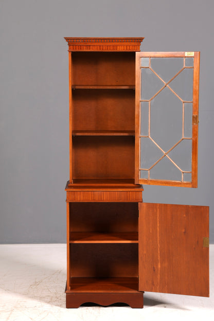 Wunderschöne seltene Englische Vitrine Antik Glasvitrine Schrank Bücherschrank Echt Holz Vintage