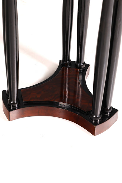 Wunderschöner Art Deco Stil Tisch Luxus Couchtisch Ablagetisch Beistelltisch Rund Echt Holz Vintage