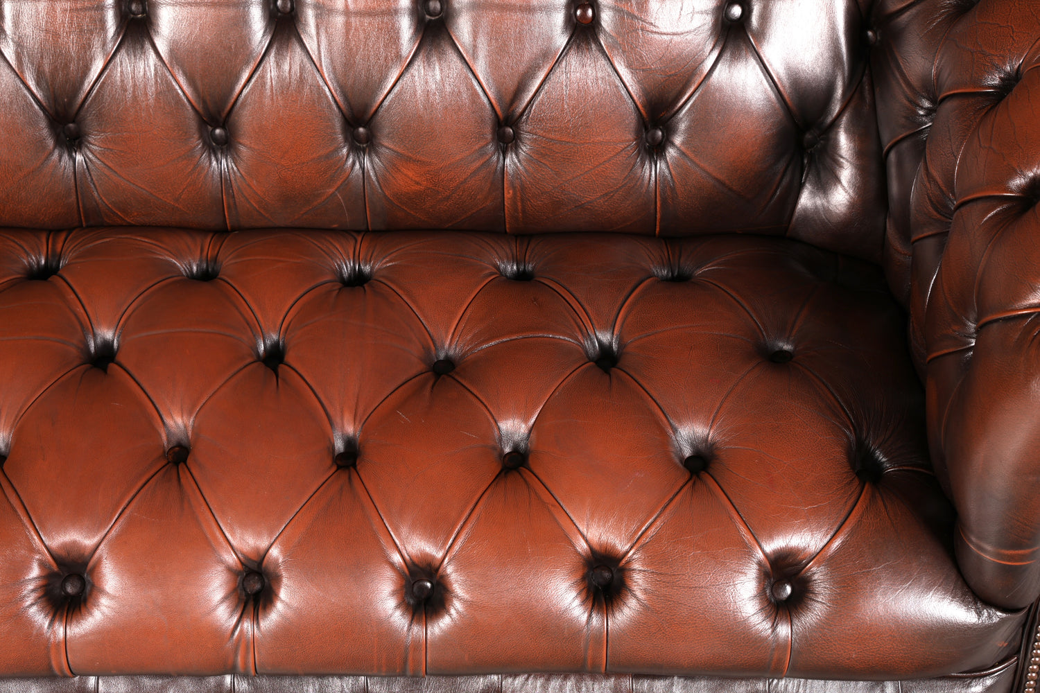 Wunderschönes Original Chesterfield Sofa 2-Sitzer Couch Englisches echt Leder Sofa UK 1 von 2