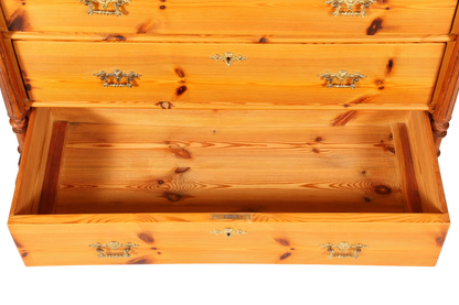 Stilvolle Gründerzeit Kommode Antik Louis Philippe Sideboard mit Spiegel Flurkommode