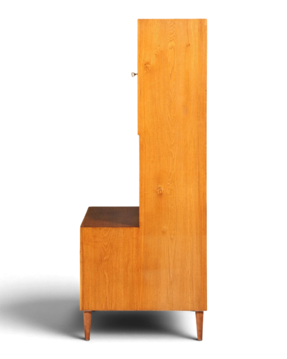 Schlichter Mid Century Schrank Danish Design Regal Retro Nussbaum 60s Bücherregal Buchablage