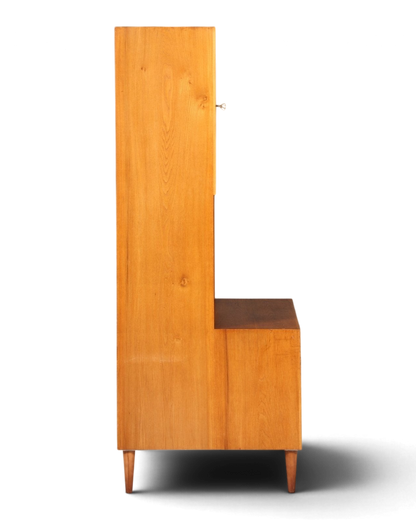 Schlichter Mid Century Schrank Danish Design Regal Retro Nussbaum 60s Bücherregal Buchablage