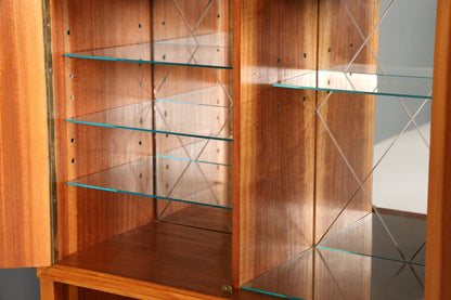 Schlichter Mid Century Schrank Danish Design Regal Retro Nussbaum 60s Bücherregal Buchablage