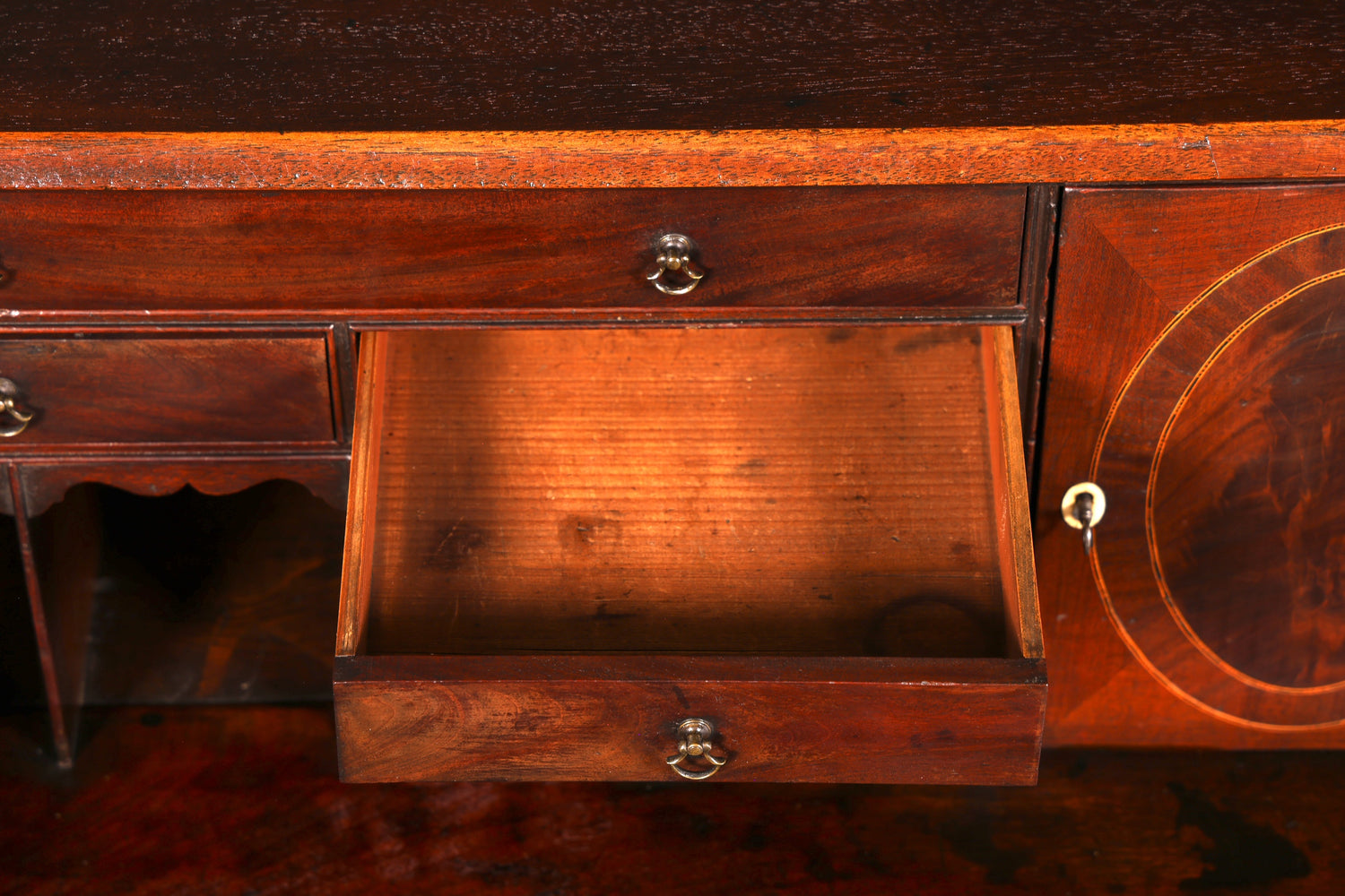Wunderschöner Englischer Sekretär Schreibkommode Echt Holz echt Lederauflage Schreibtisch Kommode Antik Vintage
