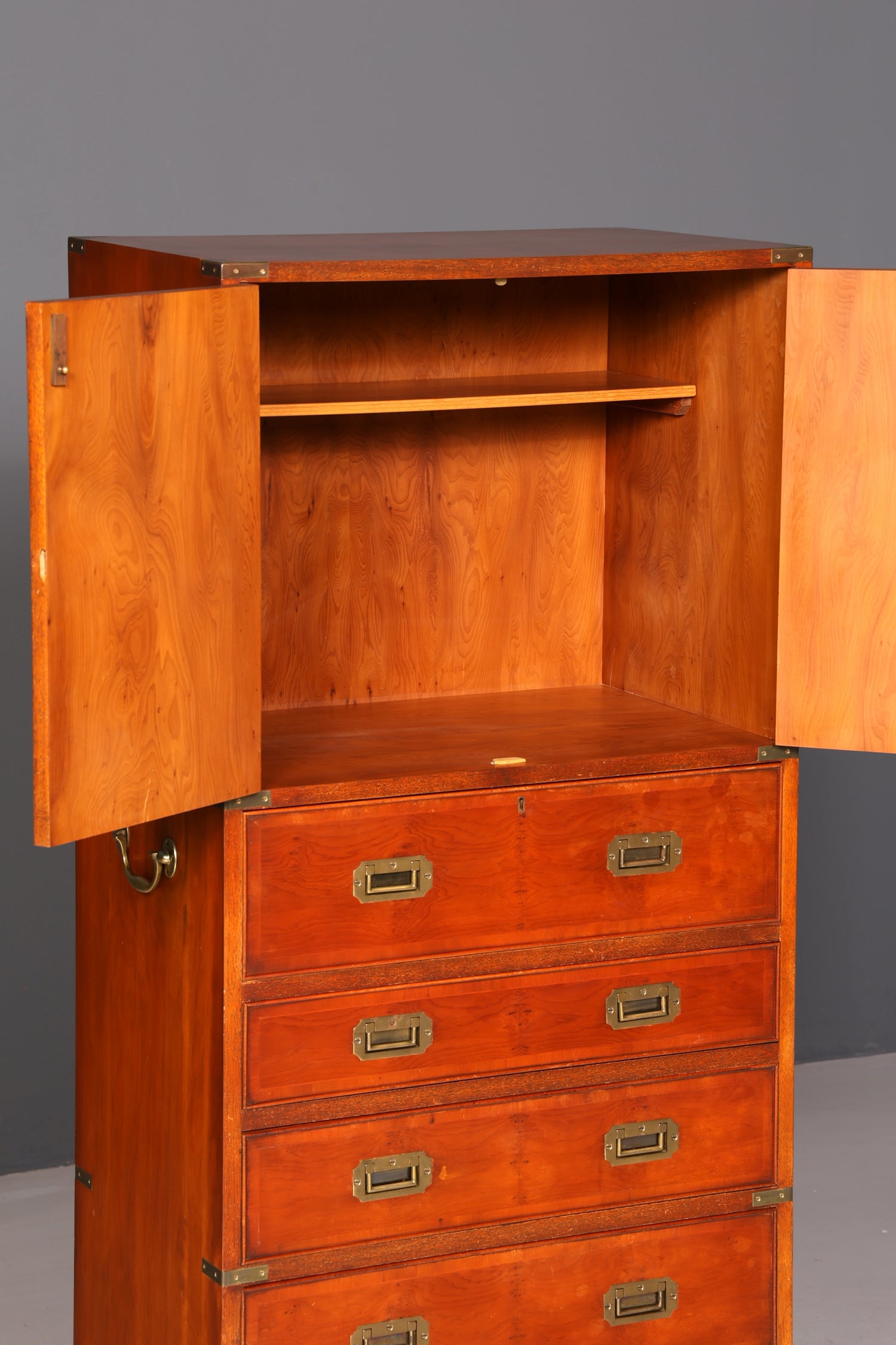 Wunderschöner Maritimer Schrank Vertiko Military Chest Kommode Sekretär Schubladenschrank Antik Sekretär Vintage
