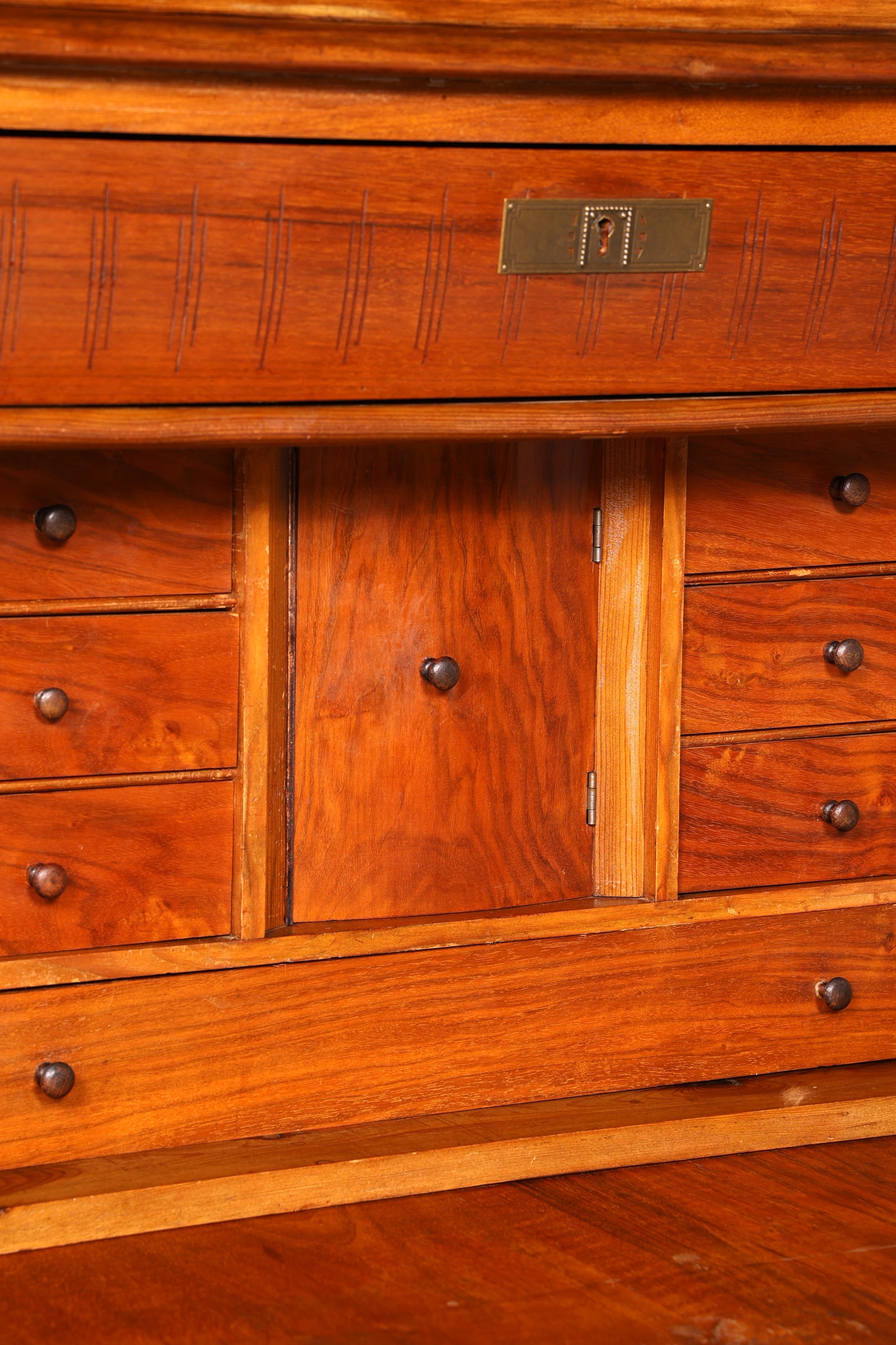 Edler Gründerzeit Sekretär Vertiko Highboard Louis Philippe Kommode Antik um 1880 Schreibsekretär