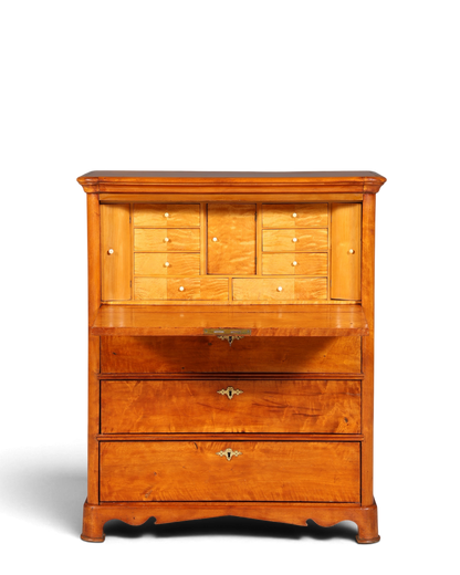 Stilvoller Biedermeier Sekretär Vertiko Louis Philippe  Kommode Schubladenkommode