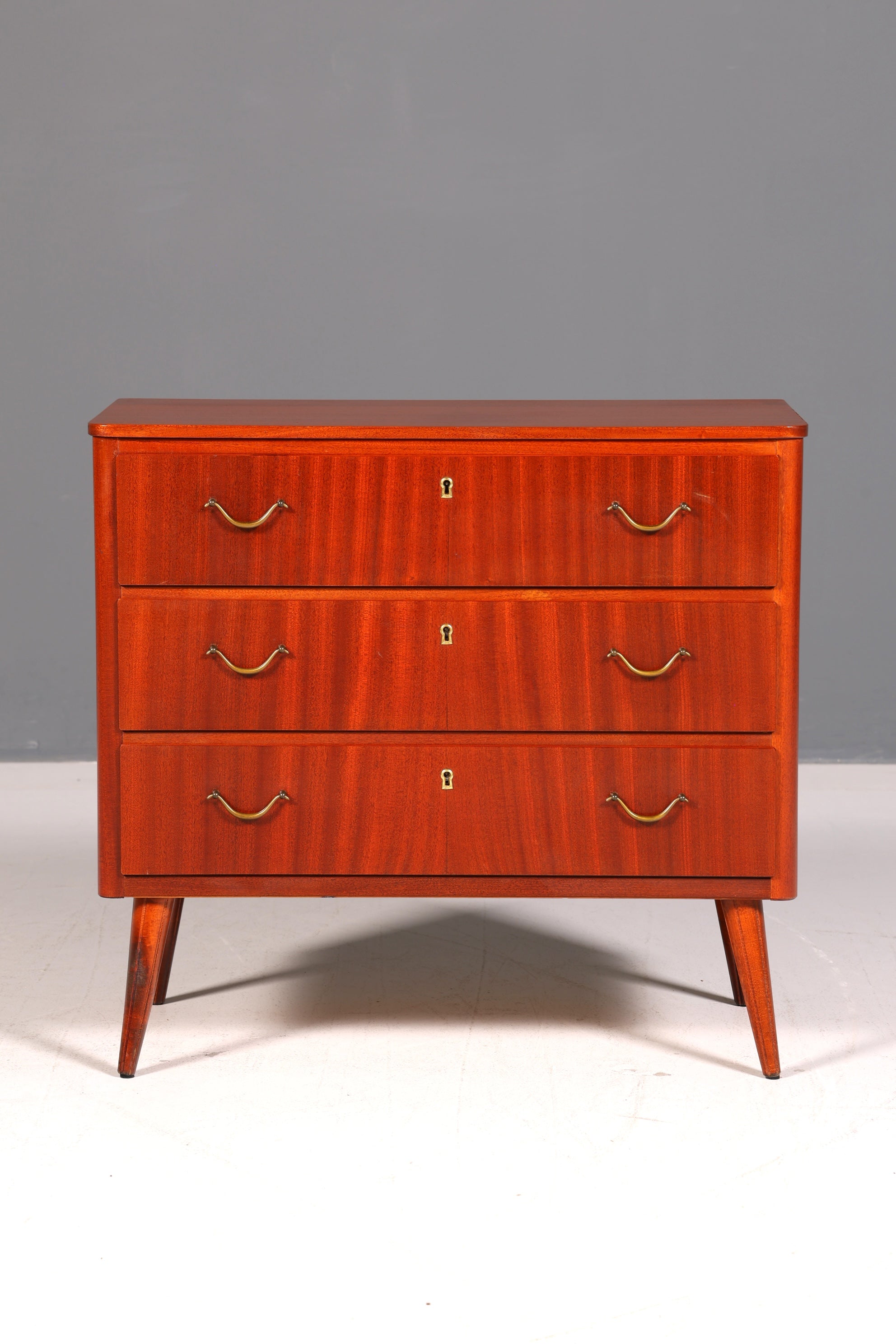Wunderschöne Mid Century Schubladenkommode Vintage Flurkommode 60s Sideboard Designklassiker Holz