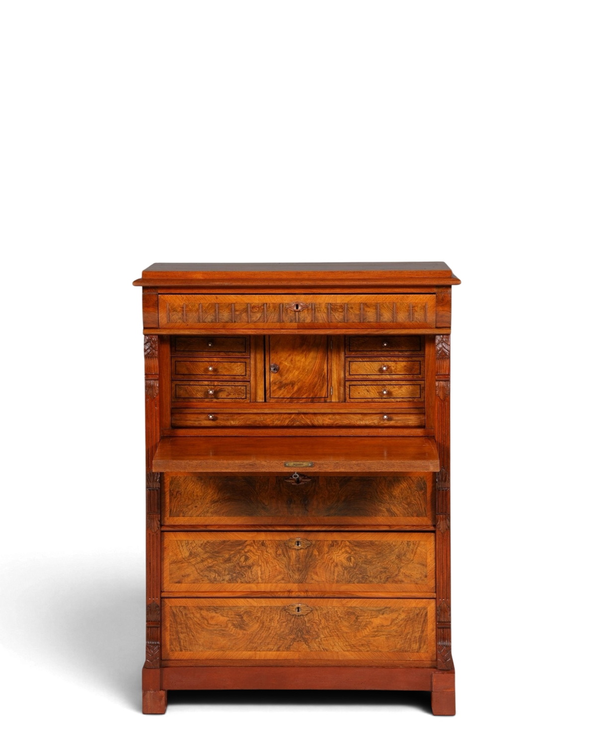 Stilvoller Gründerzeit Sekretär Vertiko Highboard Jugendstil Kommode Schrank um 1880