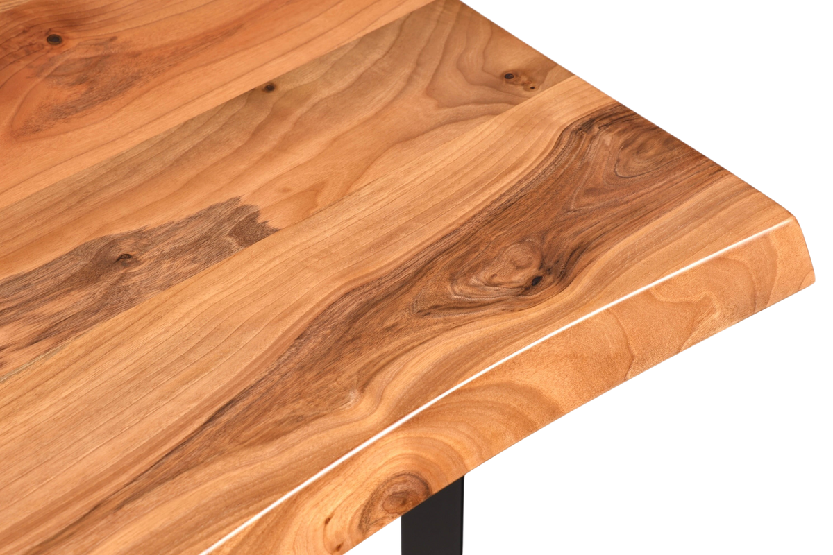 Traumhafter Nussbaum Tisch 220cm-95cm Esszimmer Tisch Baumkanten Platte massiv Holz Küchentisch