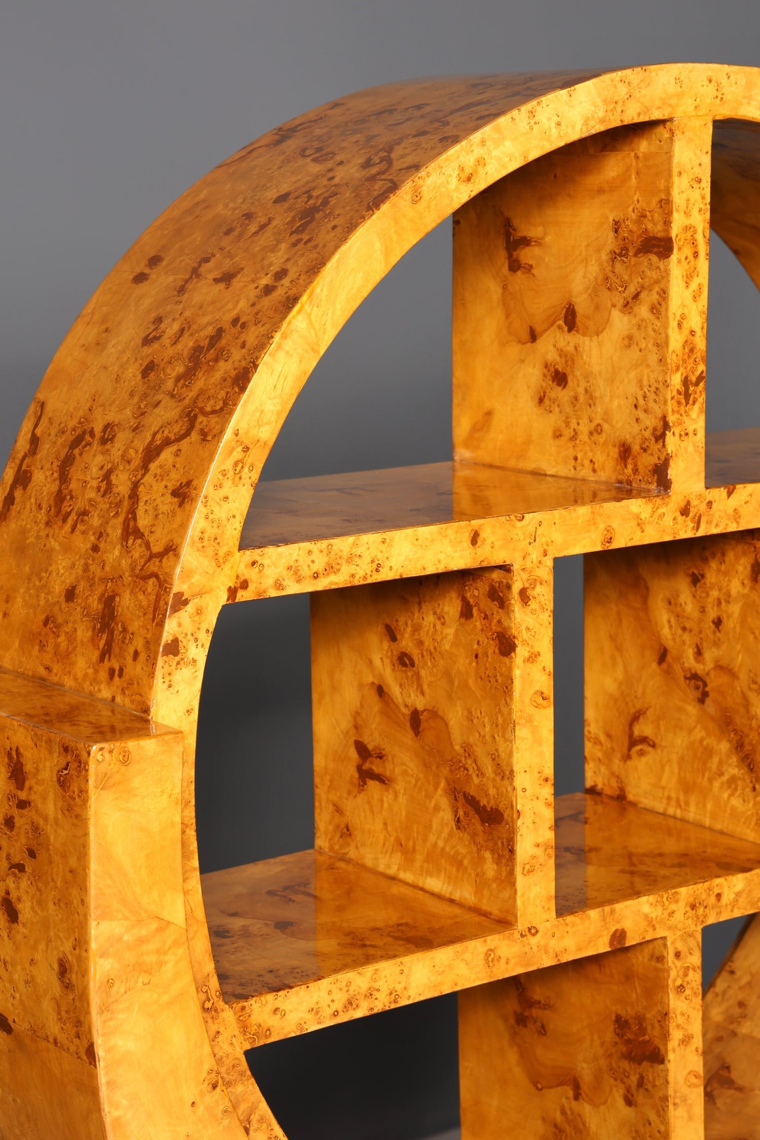 Aussergewöhnliches Art Deco Design Bücherregal Birke Luxus Regal Kommode Buchablage