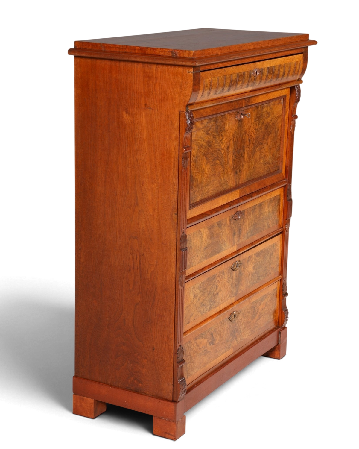 Stilvoller Gründerzeit Sekretär Vertiko Highboard Jugendstil Kommode Schrank um 1880