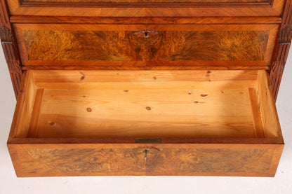 Stilvoller Gründerzeit Sekretär Vertiko Highboard Jugendstil Kommode Schrank um 1880