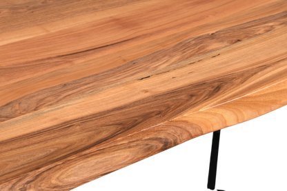 Traumhafter Nussbaum Tisch 220cm-95cm Esszimmer Tisch Baumkanten Platte massiv Holz Küchentisch